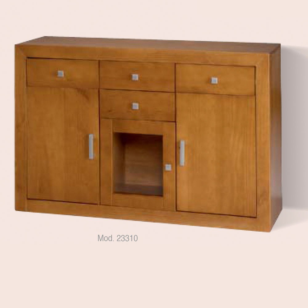 Aparador con tres Puertas - En Kit color cerezo - Ahorra Mobel