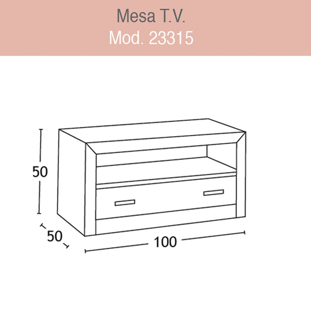 Mueble TV - En Kit color cerezo - Ahorra Mobel