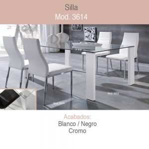 Juego Sillas de cuatro unidades con respaldo ondulad