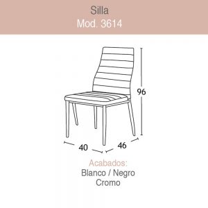 Juego Sillas de cuatro unidades con respaldo ondulad