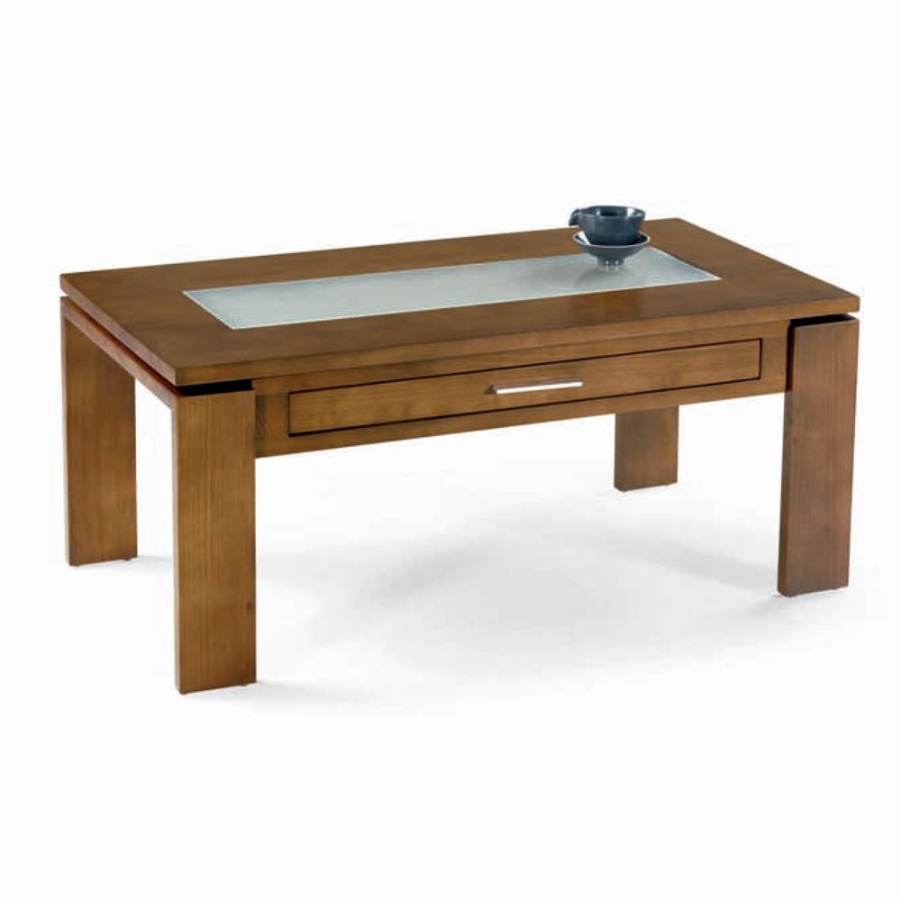 Jil mesa de centro elevable de madera color natural