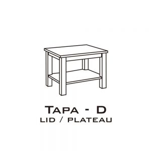 Mesa de rincon fija en Madera de pino