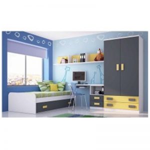 dormitorio juvenil azul