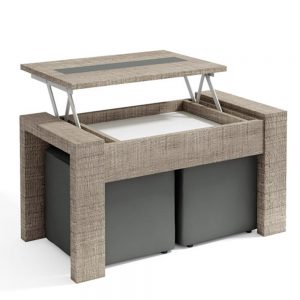 Mesa de Centro Rectangular Mini Elevable