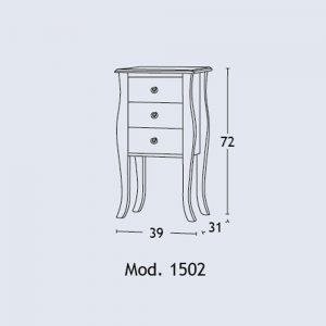 Mesita Curva 3 Cajones