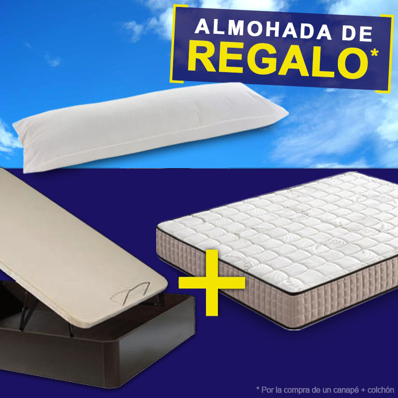 Dormidán - Pack de canapé abatible de Gran Capacidad + colchón  viscoelástico + Almohada visco Copos de Regalo (135_x_190_cm, Blanco) :  : Hogar y cocina