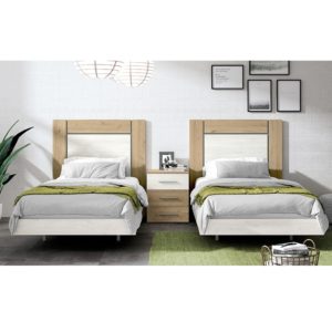 Dormitorio Cabecero individual y mesita