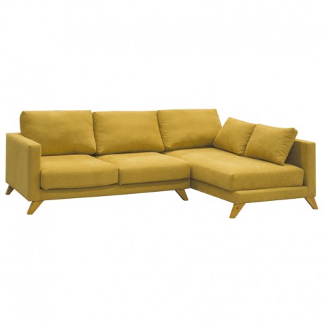 El chaise longue Brann es perfecto porque no ocupa mucho espacio visual.