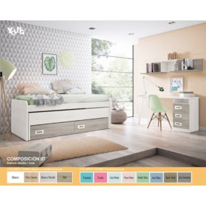 Dormitorio juvenil cama nido