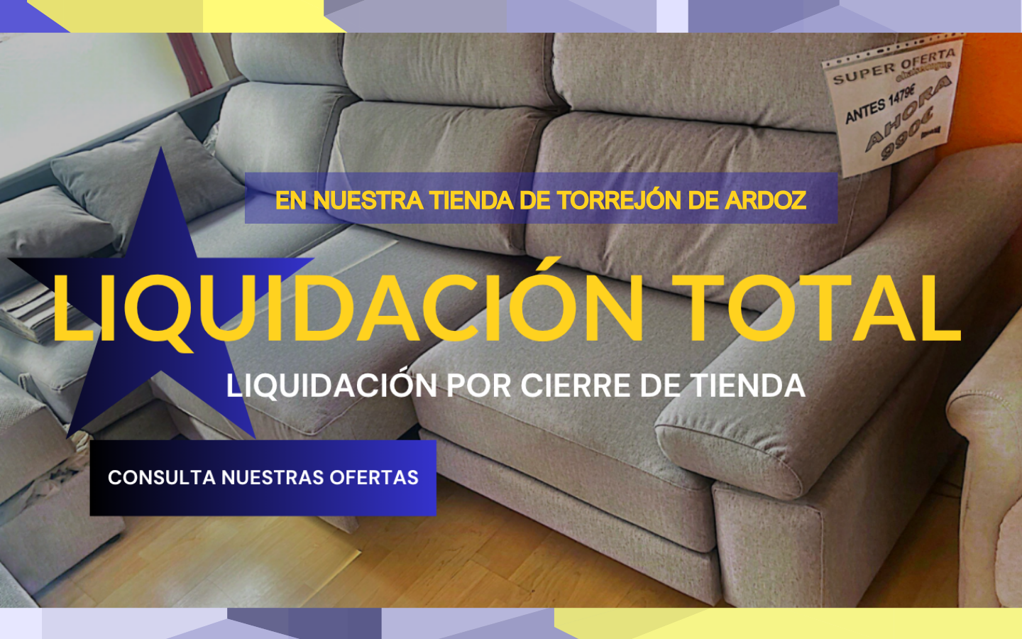 Ahorramobel. Oferta liquidación de existencias y exposición de Torrejón de Ardoz.